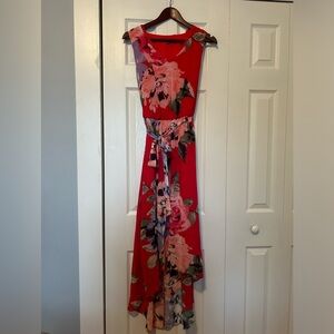 Red floral dress Apt.9 Medium used once